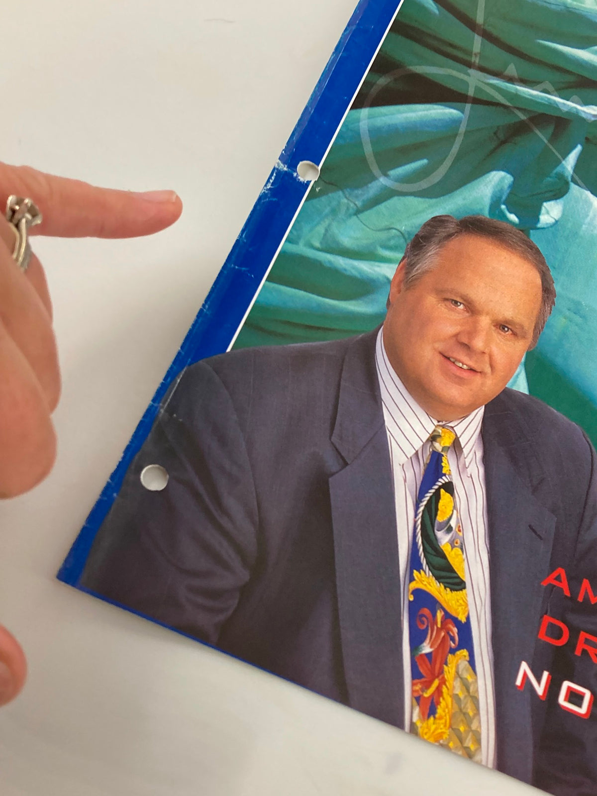 Cover of the Rush Limbaugh Letter Newsletter Magazine from September 1995 titled 'American Dream Not Over', showcasing a hole-punched edge and a portrait of Rush Limbaugh, with an emphasis on vintage magazine condition.