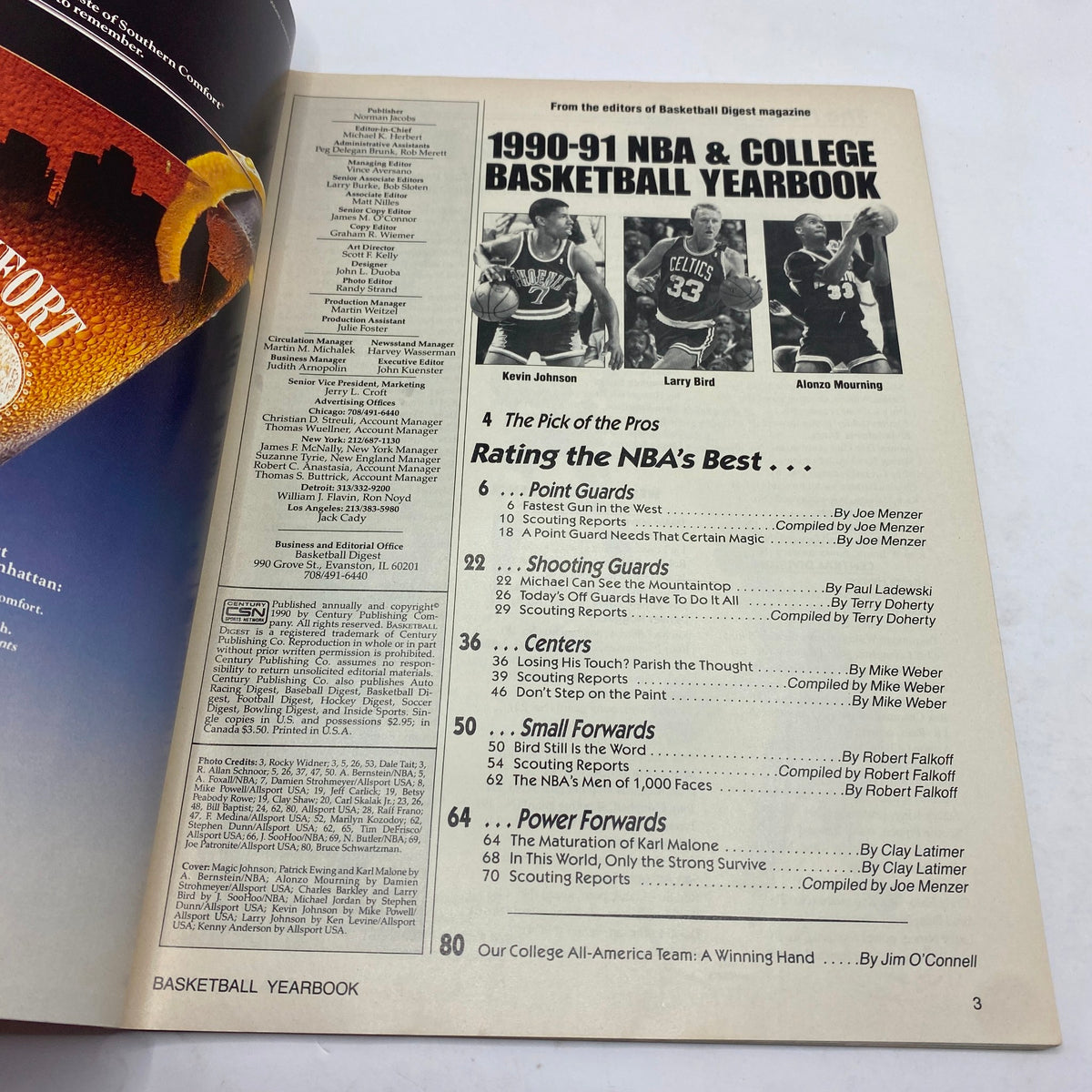 Basketball Digest Magazine 1990-1991 NBA College Basketball Preview No Label VG