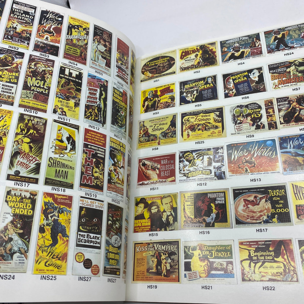 Vintage movie poster collection in Color Collectors Guide Winter 1990, featuring horror films including 'Son of Frankenstein' and related classics.