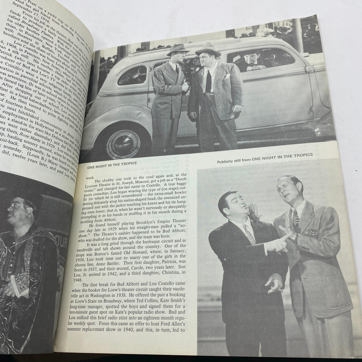 Another interior page of VTG Screen Facts Magazine 1970 No. 22, featuring more content about the comedic duo Bud Abbott and Lou Costello.