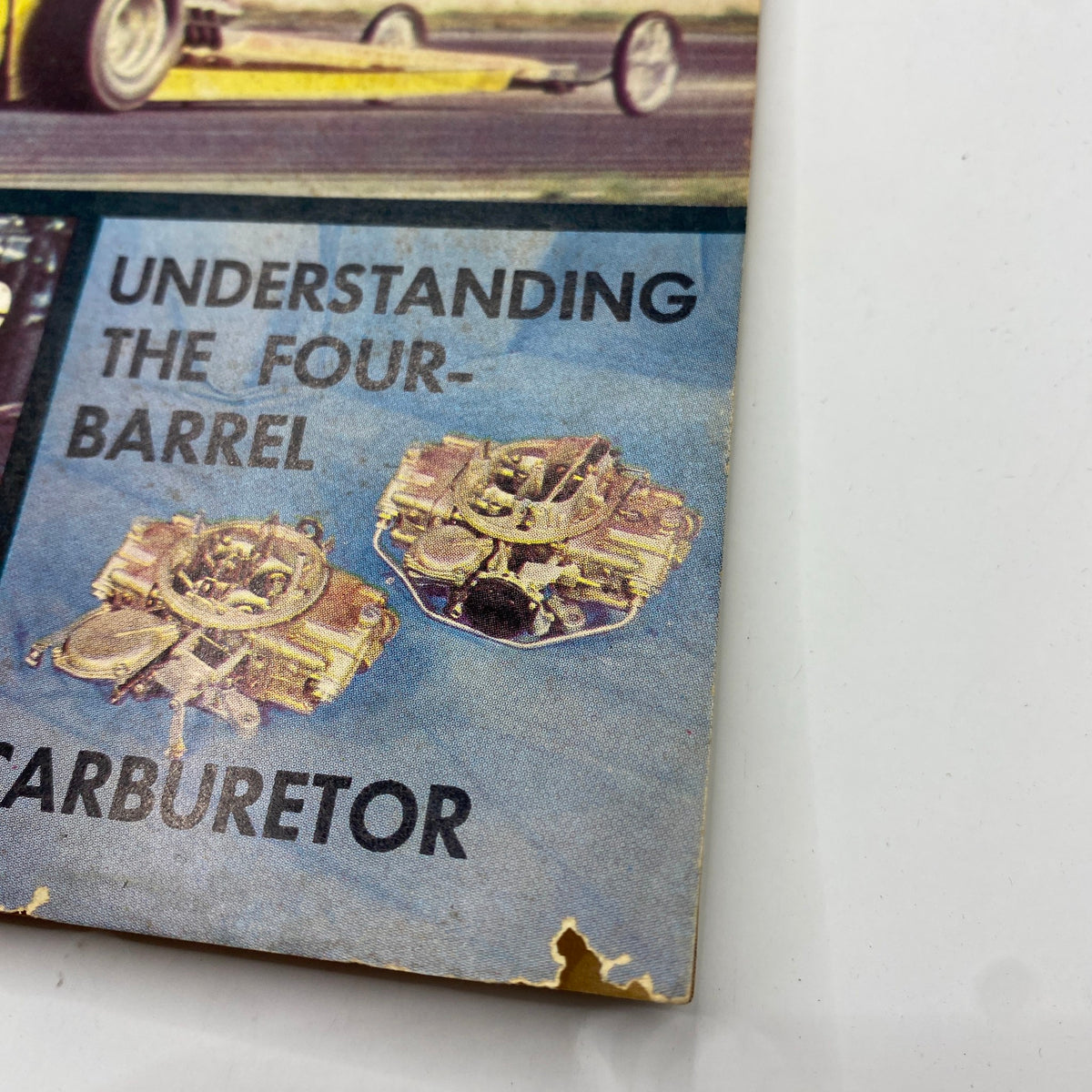 Close-up of the American Rodding Magazine December 1968 detailing a section on understanding four-barrel carburetors, emphasizing automotive insights.