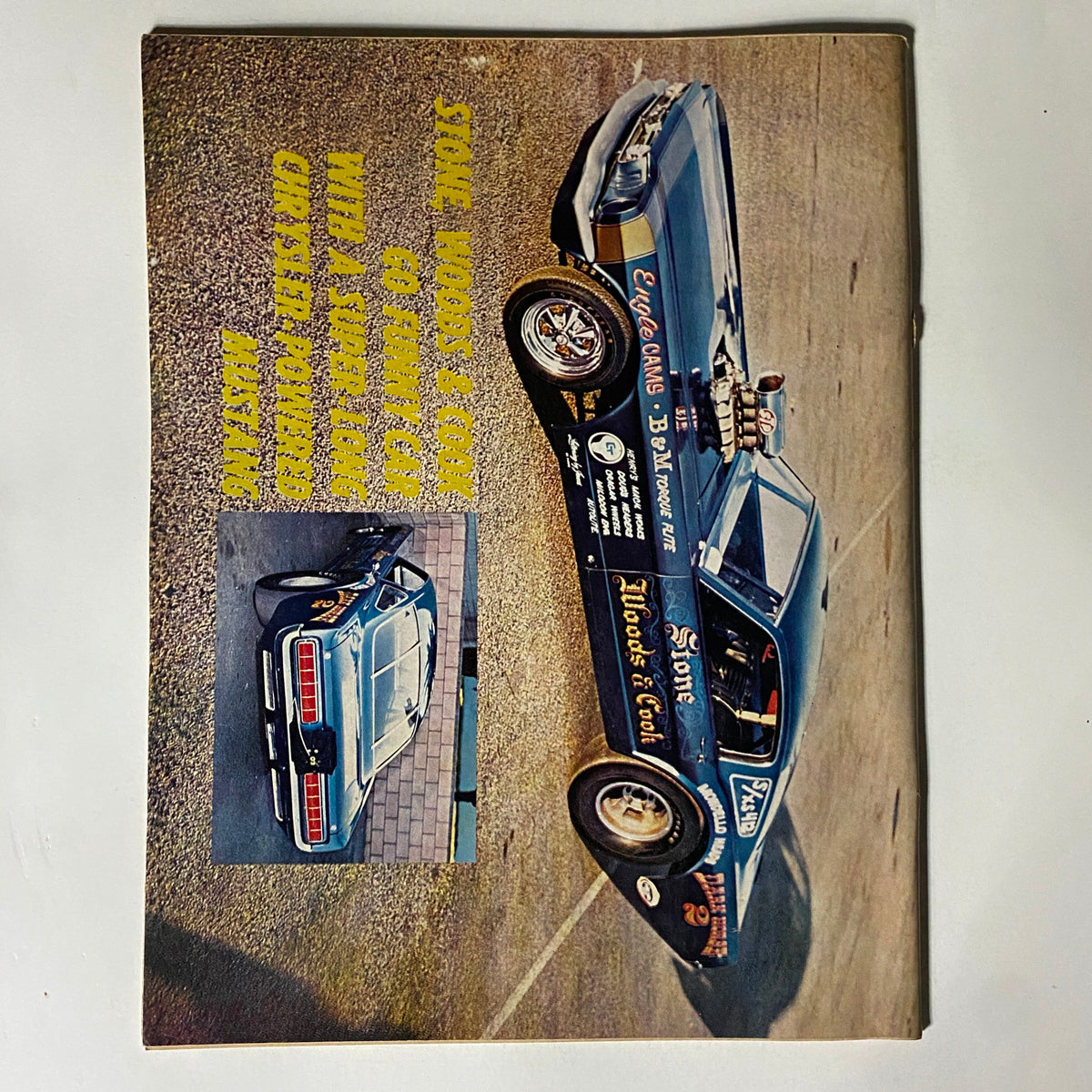 Back cover of VTG American Rodding Magazine from September 1967, highlighting advertisements for performance cars, including Stone, Woods & Cook.