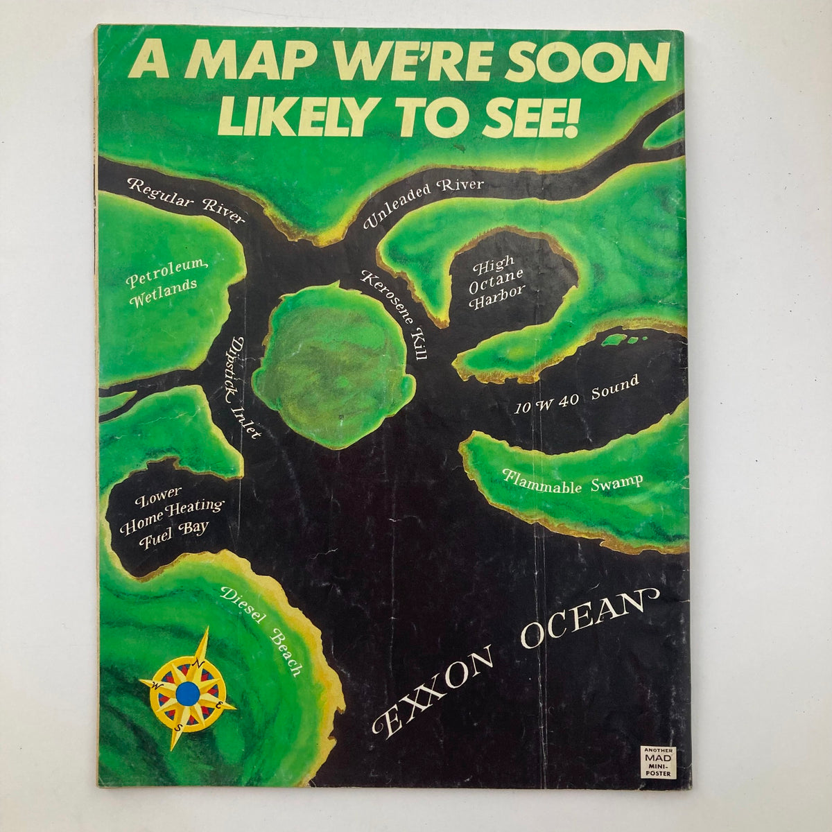 Mad Magazine September 1990 No. 297 cover image titled 'A Map We're Soon Likely to See!' featuring a humorous illustrated map related to environmental themes.
