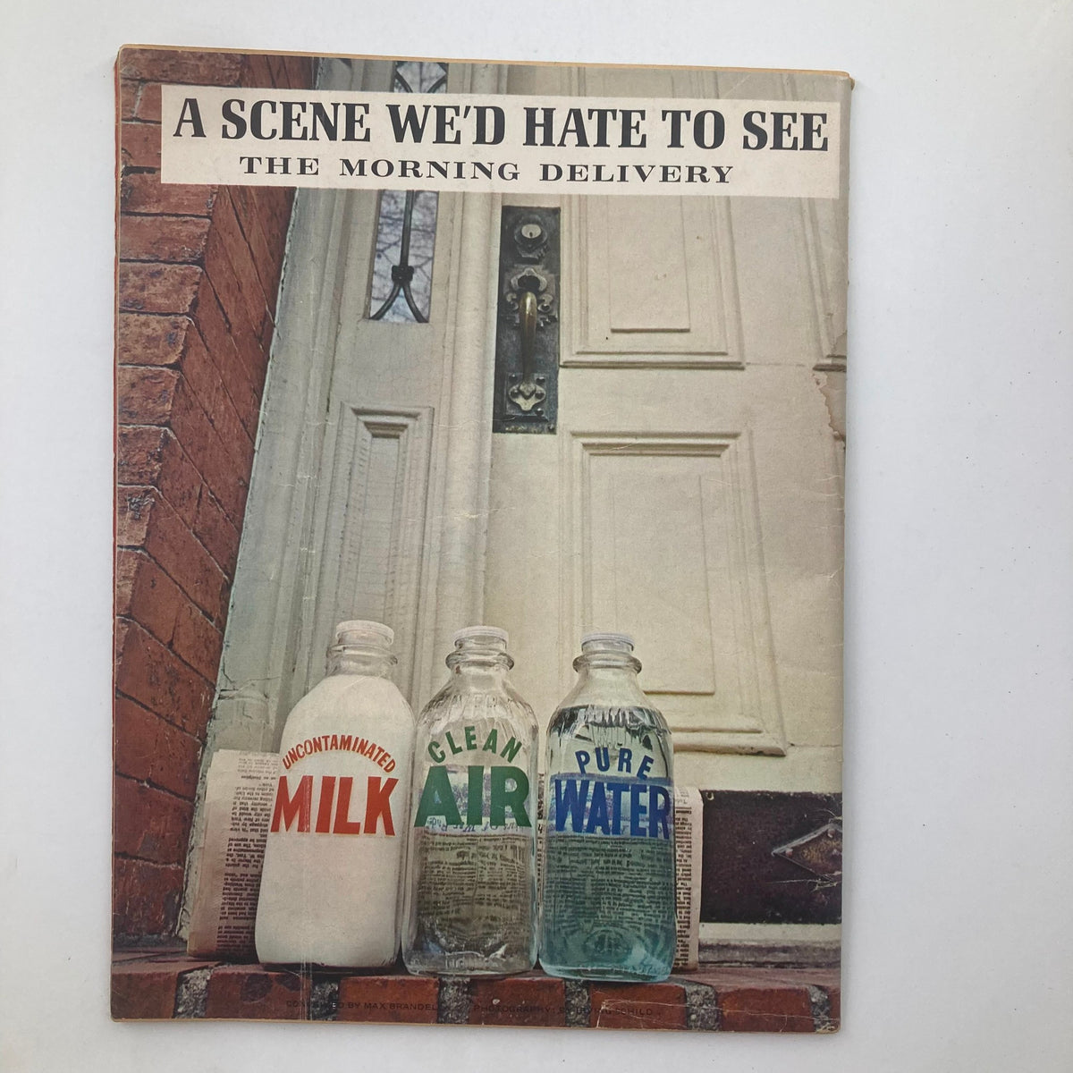 Mad Magazine July 1971 No. 144, featuring a humorous cover illustration of milk, air, and water bottles, emphasizing the magazine's satirical style.