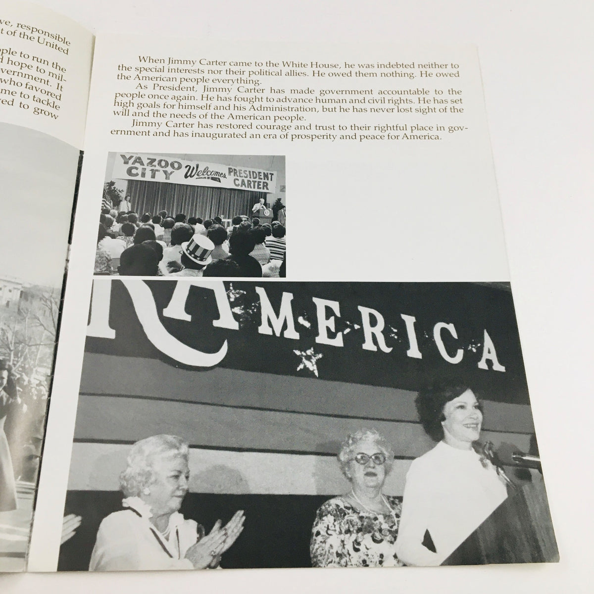 An image from 'A New Foundation For America: Jimmy Carter The 39th President of the United States', depicting Jimmy Carter engaging with citizens and advocating for human rights and accountability in governance.