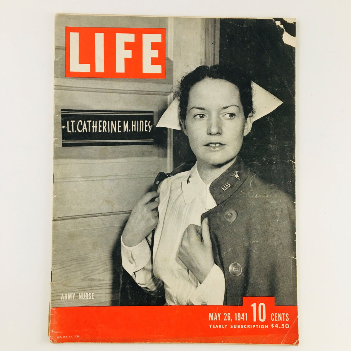 Life Magazine May 26 1941 Featuring Lt. Catherine M. Hines - Vintage WWII Army Nurse Edition