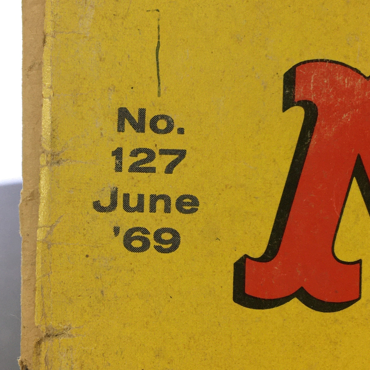Detail of the publication date and issue number on Mad #127 June 1969, highlighting 'No. 127 June '69' prominently.