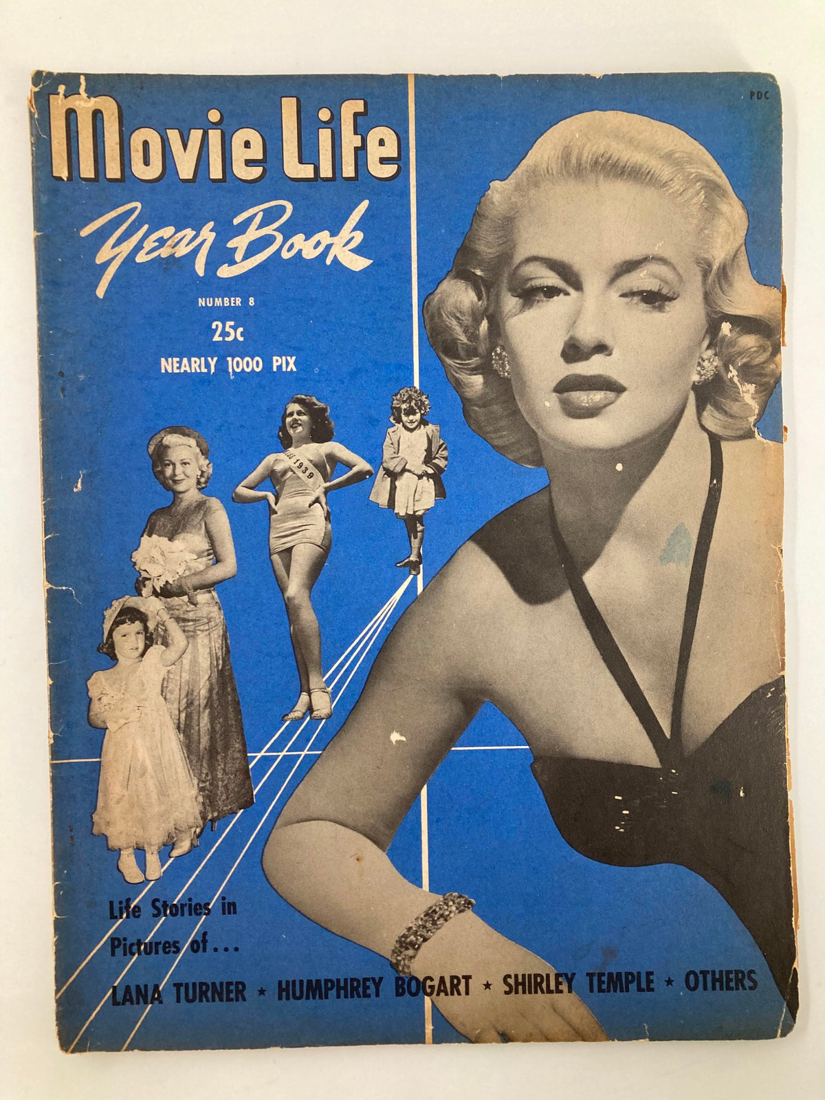 VTG Movie Life Year Book 1949 Vol. 1 No. 8 cover featuring iconic celebrities including Lana Turner and Shirley Temple.