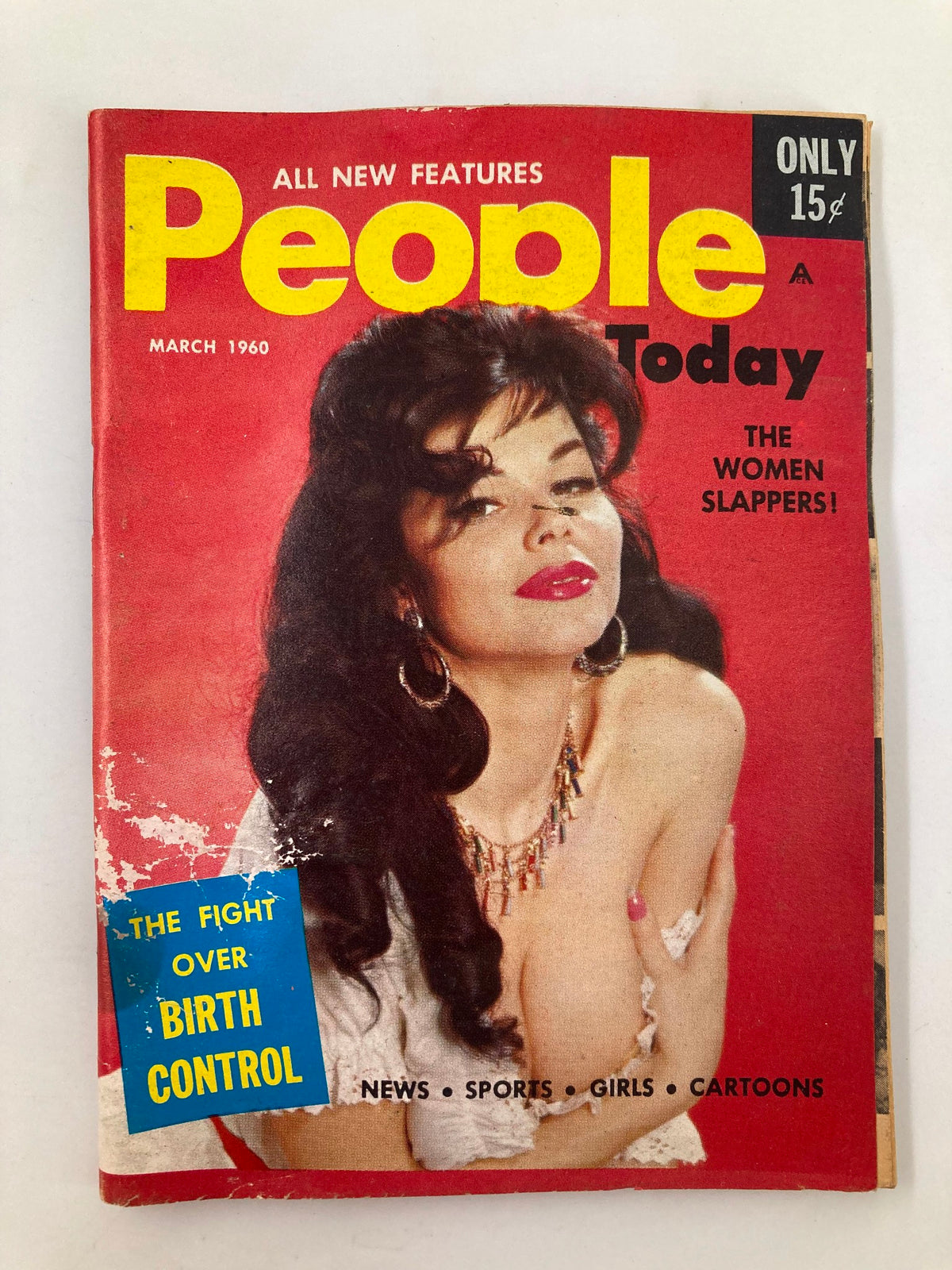 VTG People Today Mini Magazine March 1960 cover featuring Jill Burrows, showcasing vibrant colors and retro design.