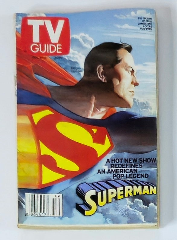 Cover of TV Guide Magazine December 8 2001 featuring Kal-El as Superman, showcasing iconic superhero imagery and reflecting early 2000s pop culture.
