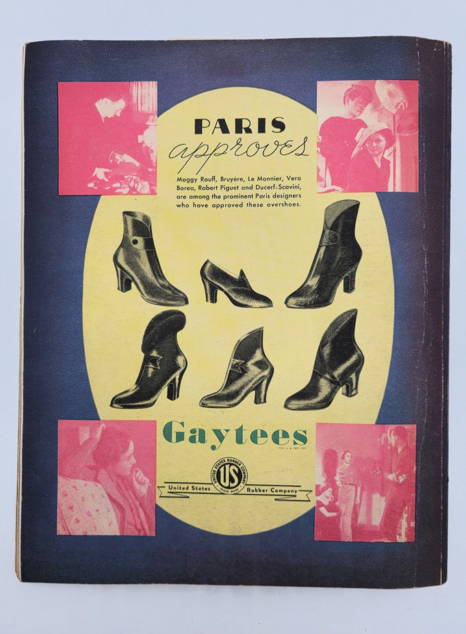 VTG Fashions Art Magazine Winter 1935 Vol 1 No. 2 cover featuring stylish footwear approved by Paris designers.