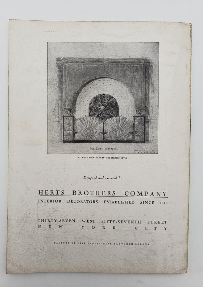 VTG Creative Art Magazine June 1932 showcasing an interior design advertisement by Herts Brothers Company.