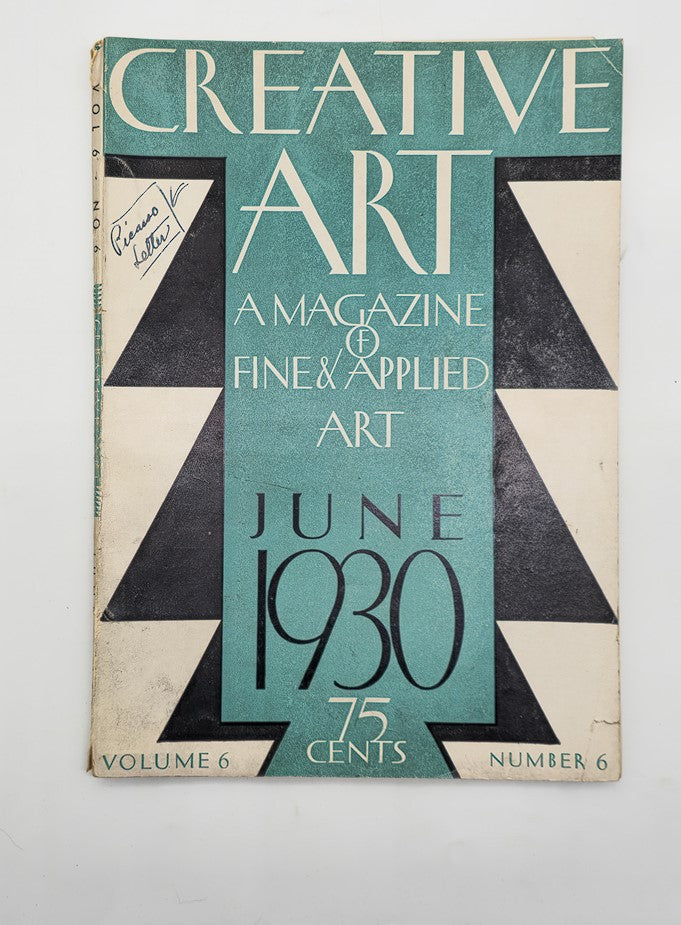 Cover of the Vintage Creative Art Magazine from June 1930, featuring modern design and the title prominently displayed.
