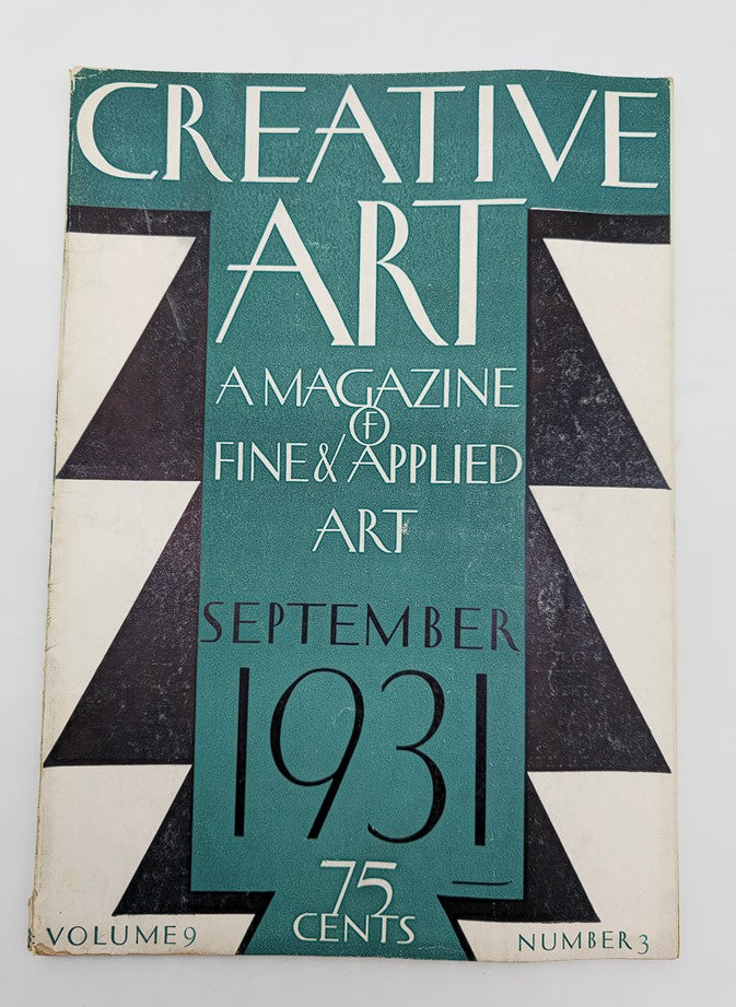VTG Creative Art Magazine September 1931 cover featuring bold typography and geometric designs, showcasing the theme 'Drama in Painting'.