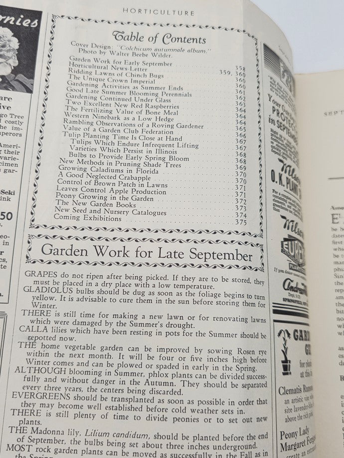 Vintage Horticulture Magazine September 15 1936 The New Garden Books