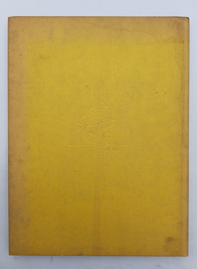 Back cover of VTG Horizon Magazine of Art July 1960 Vol 11 #6 The 4th of July showcasing a vibrant yellow design with embossed detailing.