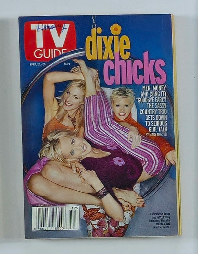 Cover of TV Guide Magazine from April 22, 2000, featuring the Dixie Chicks, highlighting their prominence in country music and pop culture during the early 2000s.