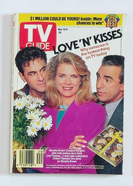 TV Guide Magazine May 18 1991 Candice Bergen, Jay Thomas & Robin NY Metro Ed.