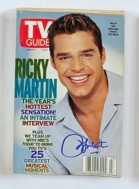 Cover of TV Guide Magazine June 5 1999 featuring Ricky Martin, highlighting his status as the year's hottest sensation with an intimate interview and details about NBC's collaboration with Today.