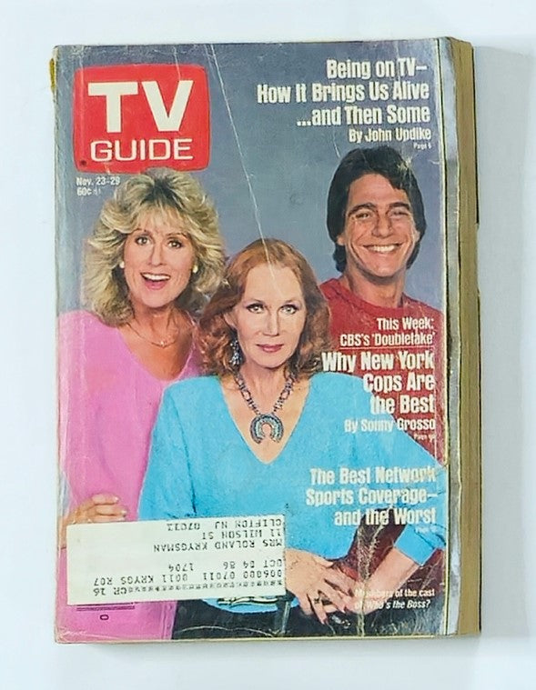 TV Guide Magazine November 23 1985 featuring Judith Light, Katherine Helmond, and a male star on the cover, showcasing the vibrant 1980s television culture.