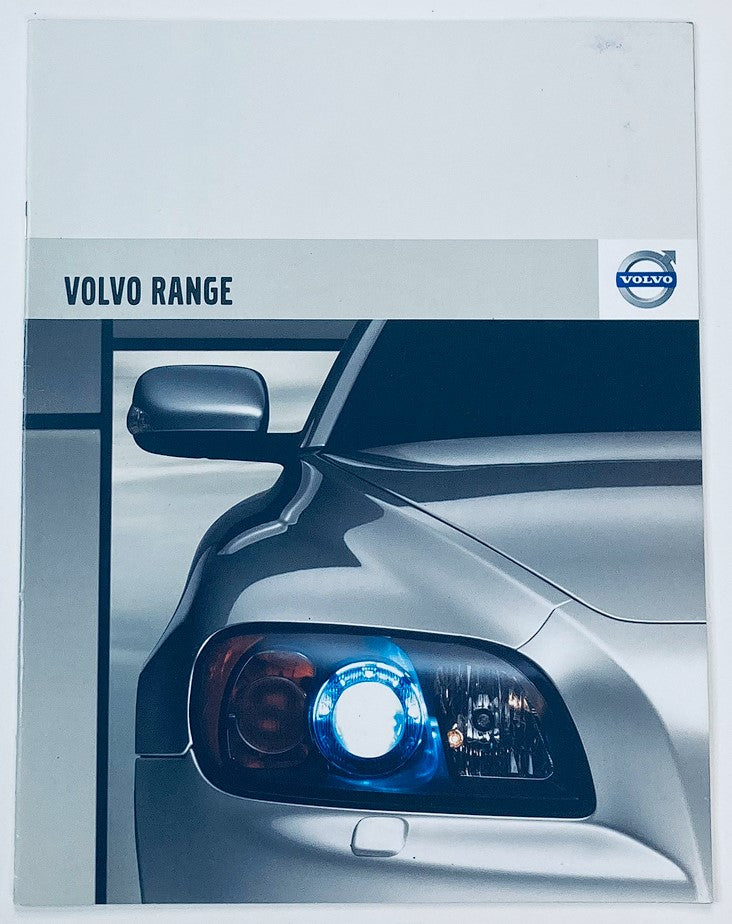 2007 Volvo Range Dealer Showroom Sales Brochure Guide Catalog featuring a close-up of a luxury car's headlight and sleek design.