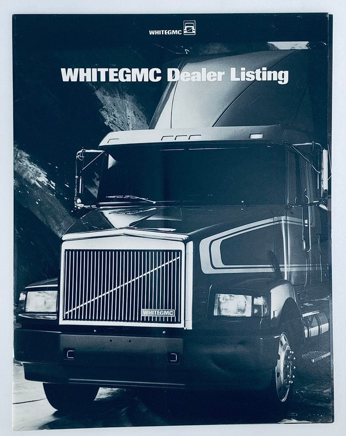 1993 White GMC Dealer Showroom Sales Brochure Guide Catalog featuring a professional image of a White GMC truck prominently displayed on the cover.