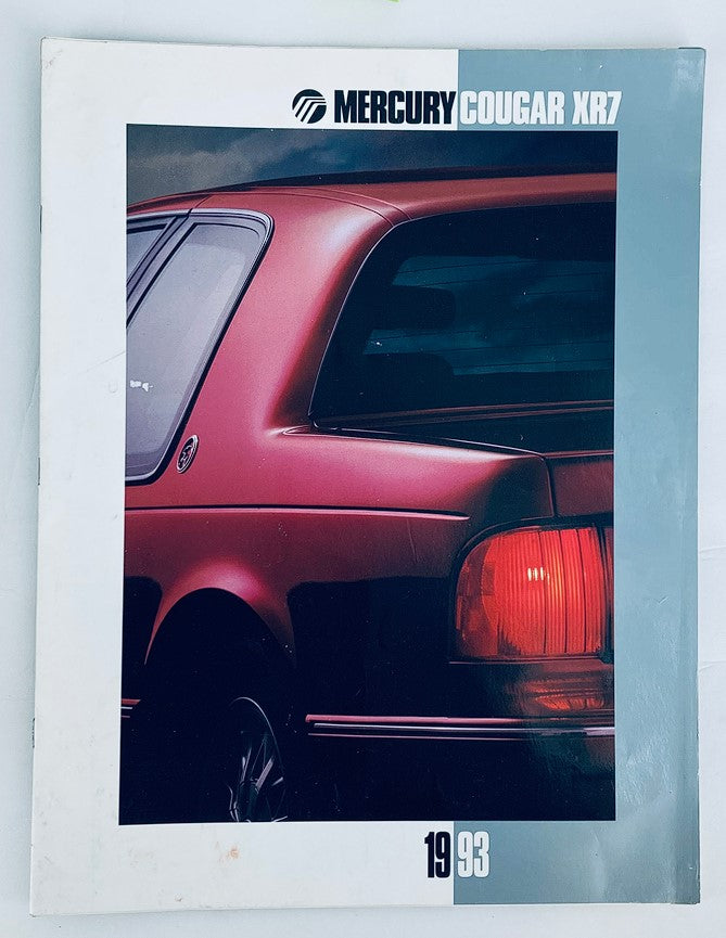 1993 Mercury Cougar XR7 Dealer Showroom Sales Brochure Guide Catalog
