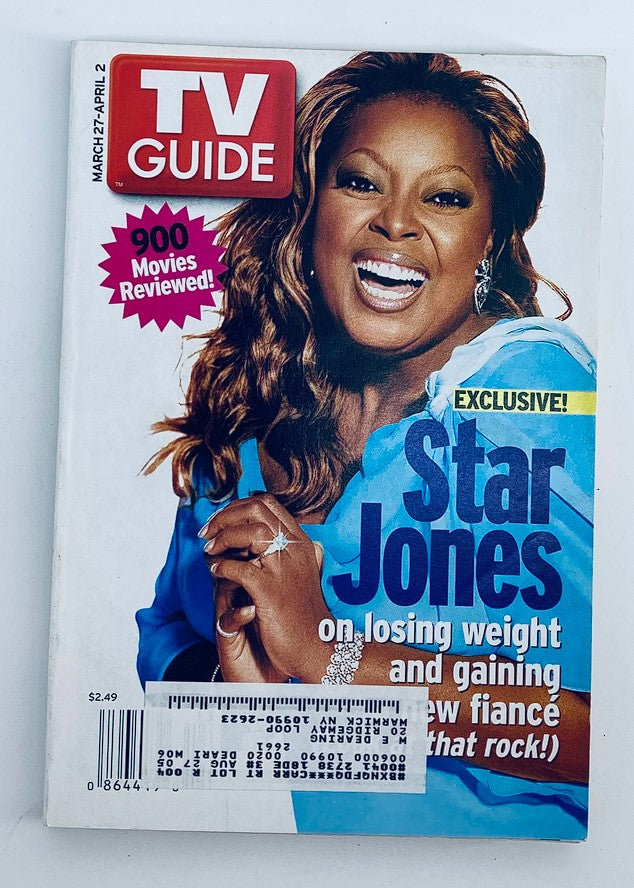 Cover of TV Guide Magazine dated March 27, 2004, featuring Star Jones on losing weight and her new fiancé. The magazine highlights her inspiring journey and includes the title 'TV Guide' prominently on the front.