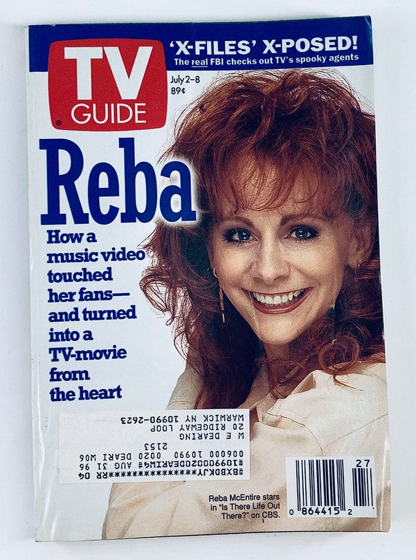Cover of TV Guide Magazine July 2 1994 featuring iconic stars Gillian Anderson and David Duchovny, highlighting the popularity of The X-Files and the vintage appeal of 90s television.