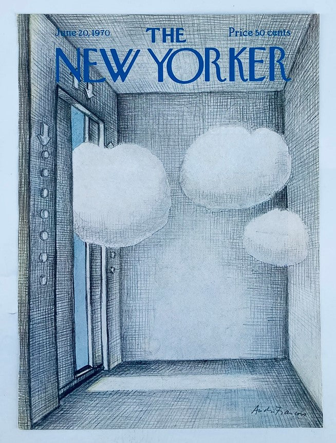 COVER ONLY The New Yorker June 20 1970 Cloud Room by Andrei Francois, featuring a vintage magazine cover design with a unique room and cloud motif.