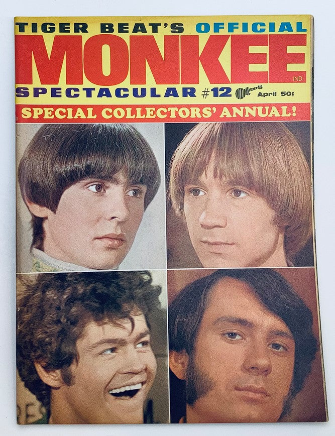 Tiger Beat Magazine April 1968 The Monkees Spectacular #12 No Label