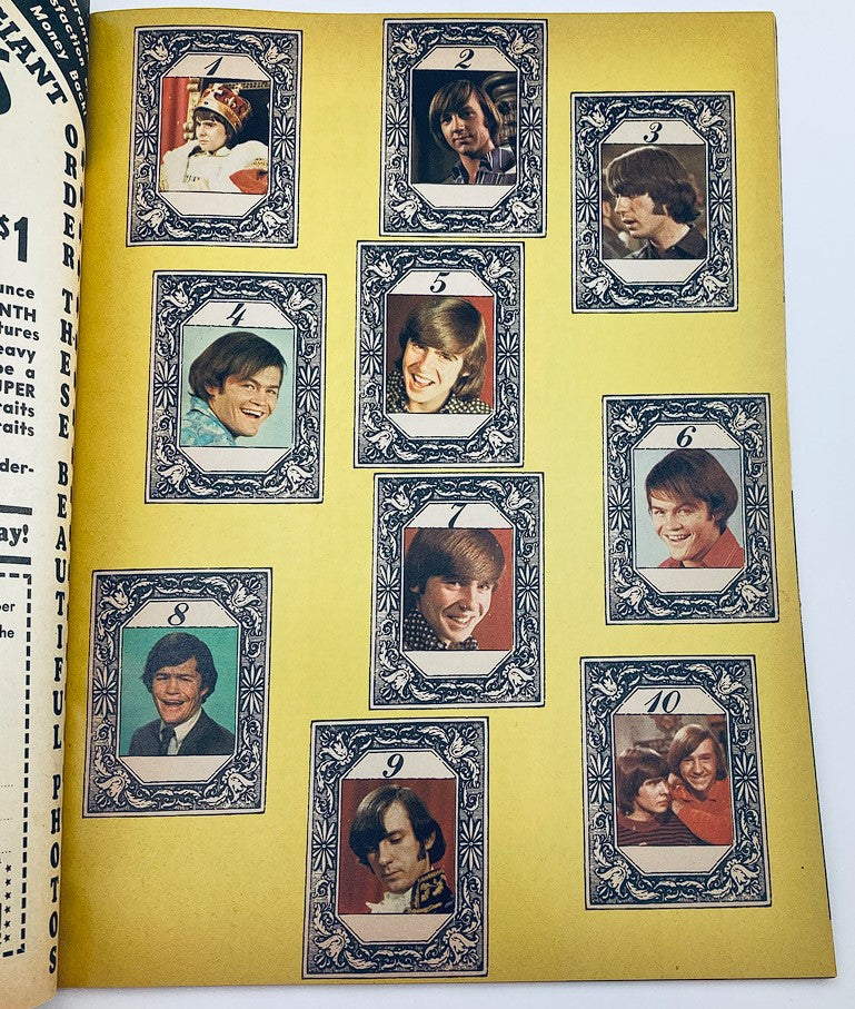 Inside page of VTG Tiger Beat Magazine May 1967 displaying photographs of The Monkees, highlighting their popularity with fans.