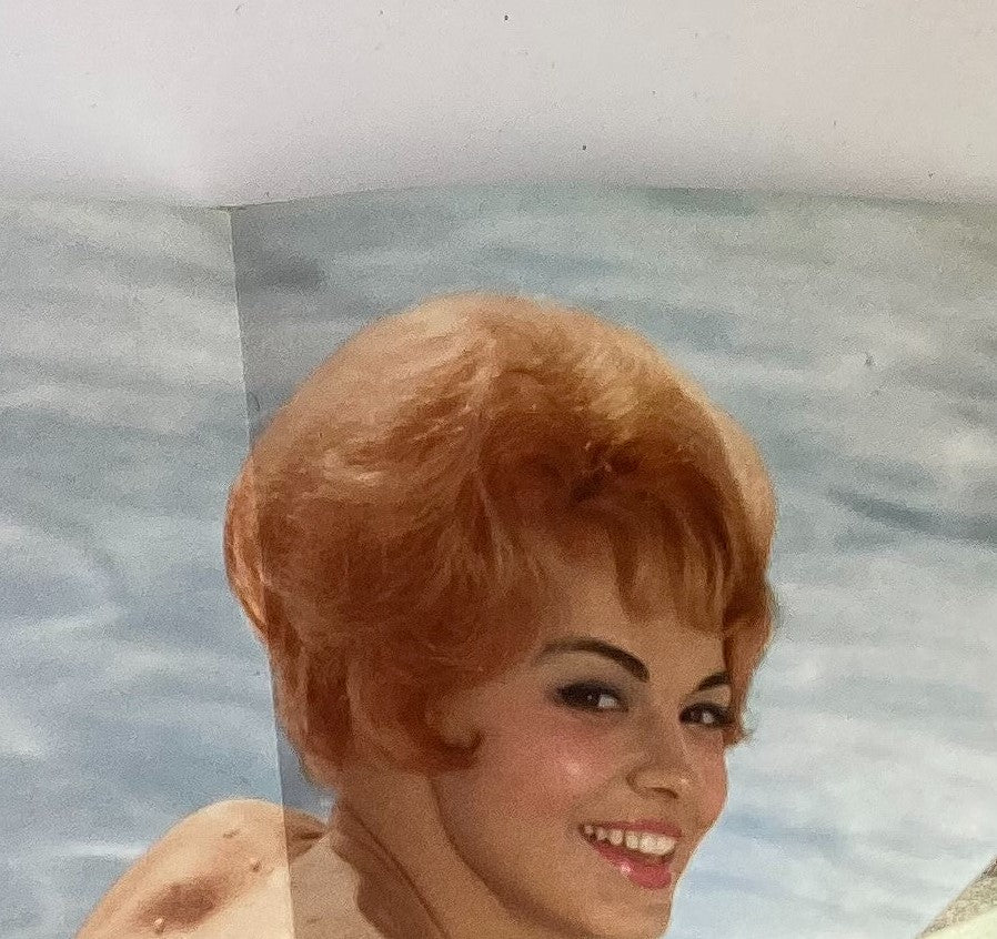 Centerfold image of Phyllis Sherwood from VTG Playboy Magazine August 1963, showcasing a pin-up style photograph that captures the essence of 1960s glamour.