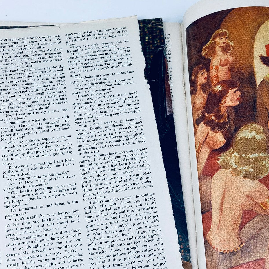 Interior pages of VTG Playboy Magazine March 1961, displaying engaging articles and illustrations indicative of early 1960s pop culture.