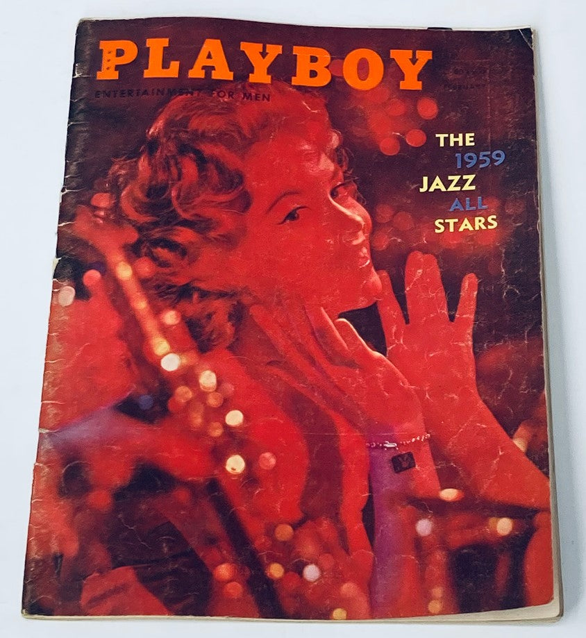 VTG Playboy Magazine February 1959 Ardie Scott Cover featuring vibrant colors and retro design, showcasing the essence of the 1950s era.