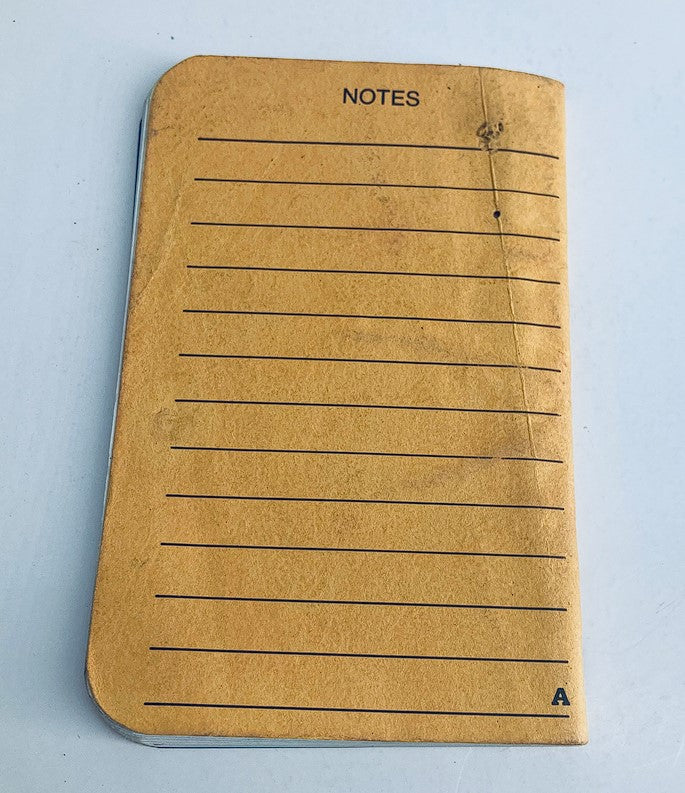 1994 NADA Eastern Edition Official Used Car Brochure Guide Catalog showing the back cover with blank notes section for personal information or reminders.