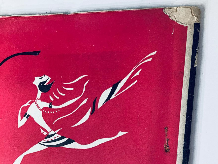 Cover image of The New Yorker Magazine from September 12, 1925, featuring the illustration "Lighter Than Air" by Rea Irvin, showcasing a dynamic female figure on a vibrant red background.