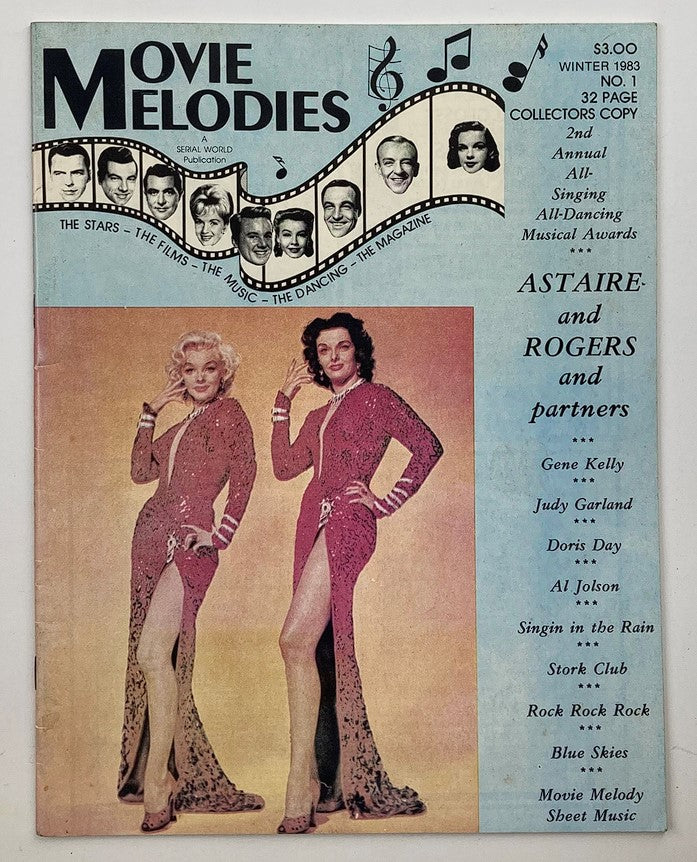 Cover of Movie Melodies Magazine, Winter 1983, No. 1, featuring Marilyn Monroe and Jane Russell