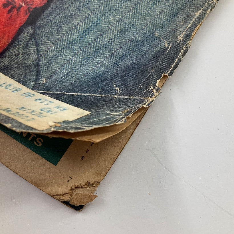 Corner detail of the cover of VTG TV Radio Mirror Magazine September 1958, featuring the aged paper texture and a price tag, enhancing its collectible appeal.