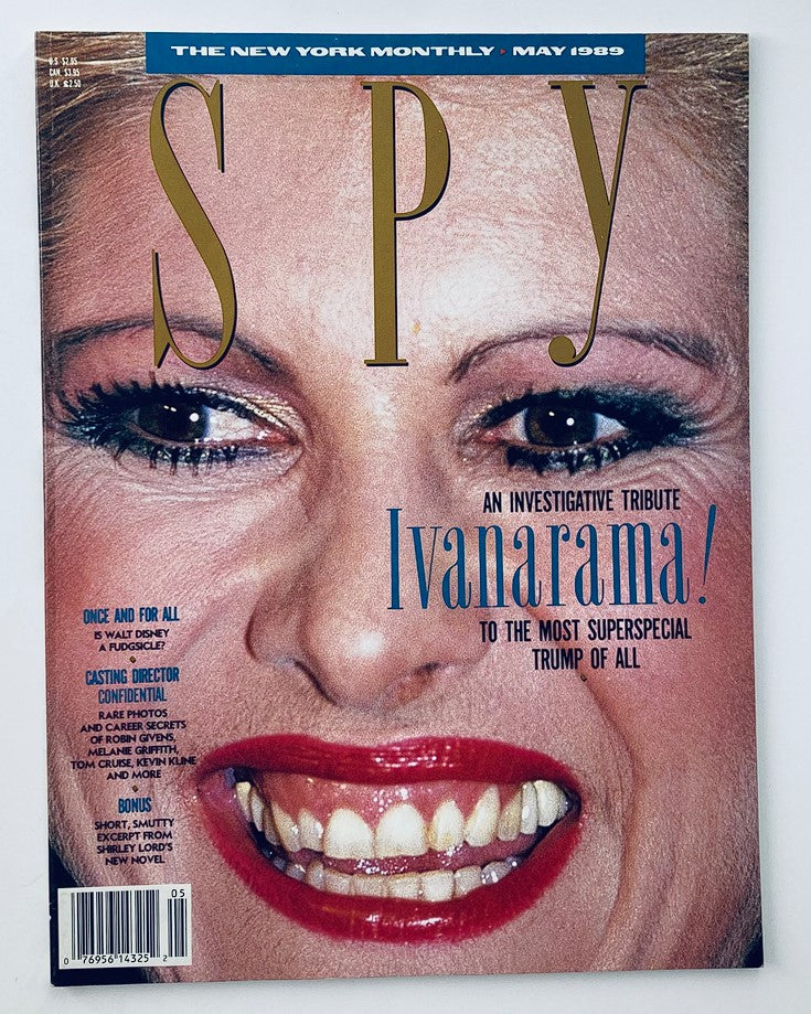 Cover of VTG Spy Magazine May 1989 featuring Ivana Trump, highlighting an investigative tribute titled 'Ivana-rama! To the Most Superspecial Trump of All'.