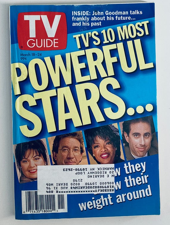 TV Guide Magazine March 18 1995 Tim Allen, Oprah Winfrey, Roseann NY Metro Ed.