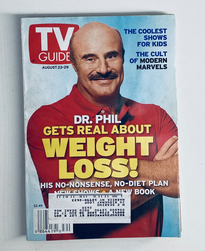 TV Guide Magazine August 23 2003 featuring Dr. Phil McGraw on the cover discussing weight loss strategies and healthy living.