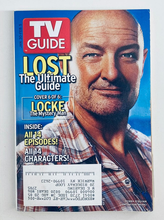 TV Guide Magazine January 30 2005 featuring Terry O'Quinn as Locke from Lost, showcasing the cover story 'The Ultimate Guide' with highlights on all 14 characters and episodes.
