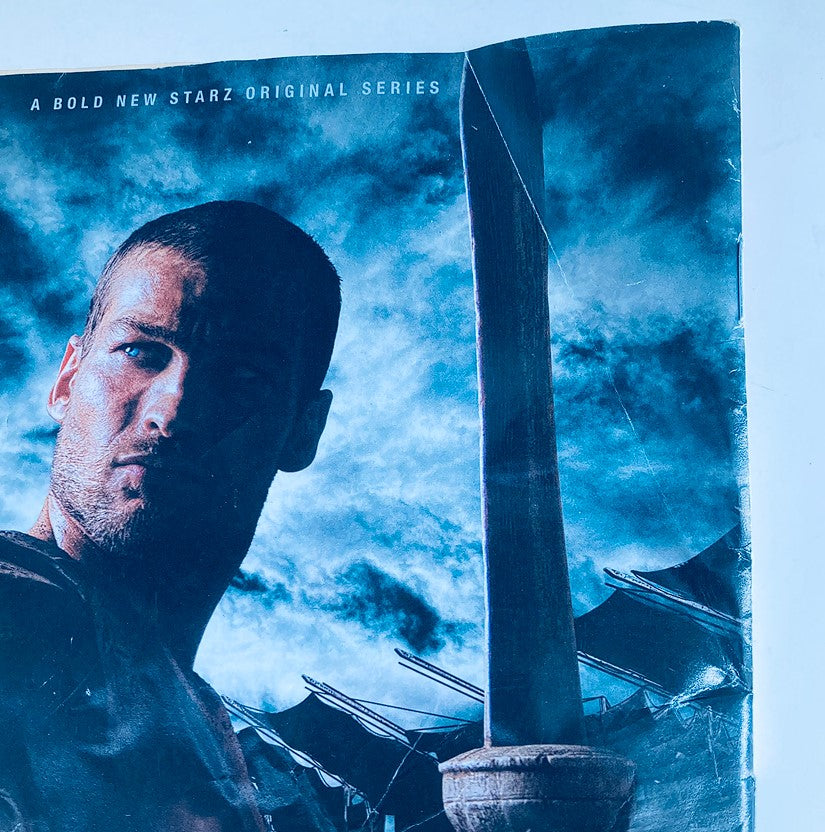Interior page of TV Guide Magazine January 18, 2010, showcasing a dramatic image related to a Starz original series, emphasizing the show's bold themes.