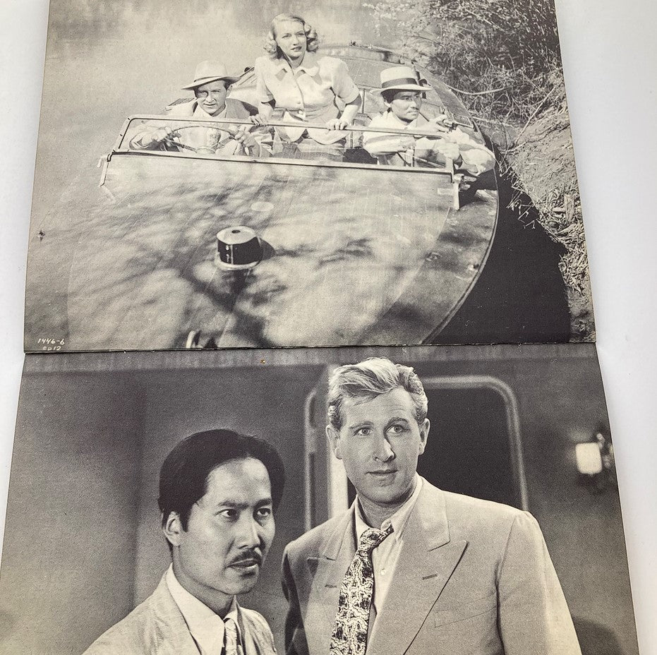VTG Serial Pictorial 1945 #7 featuring a vintage black and white image of characters in a boat and another scene with two men discussing, reflecting 1940s pop culture adventure.