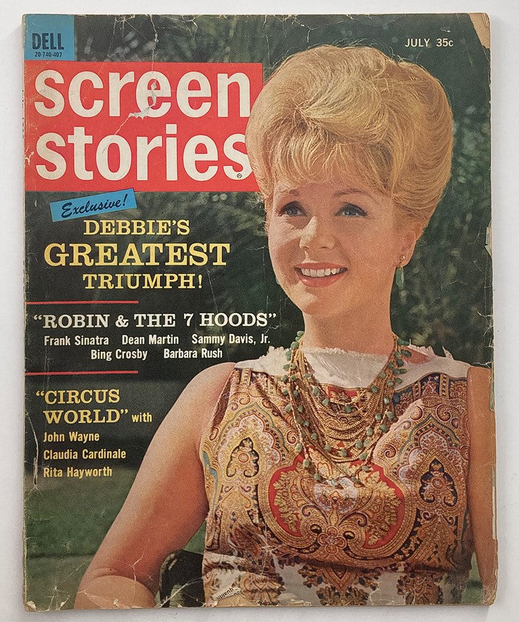 Vintage Screen Stories Magazine July 1964 Debbie Reynolds, Frank Sinatra No Label