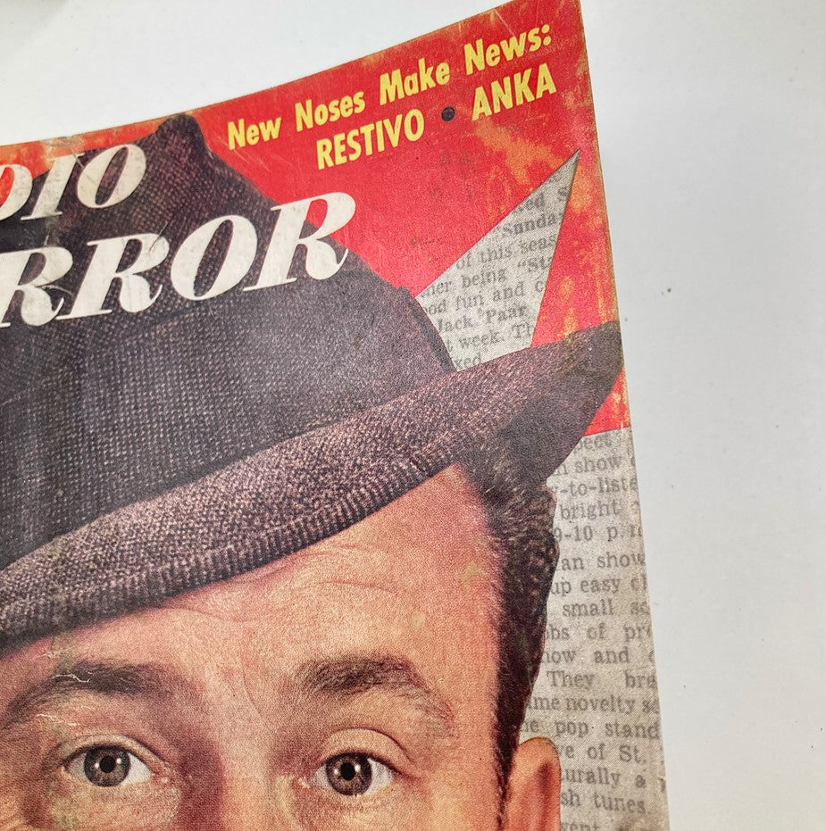 Close-up view of the cover of VTG TV Radio Mirror Magazine July 1960, highlighting the title and portrait of Jack Paar.