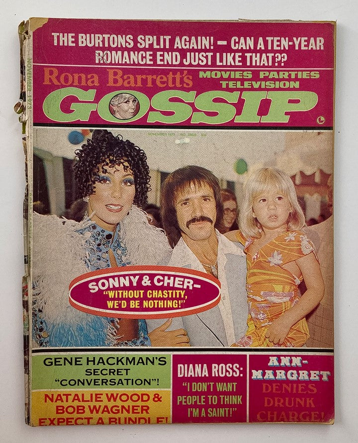 Rona Barrett's Gossip Magazine November 1973 Vol1 #12 Sonny & Cher No Label