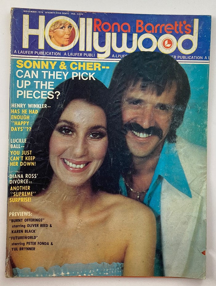 Rona Barrett's Hollywood Magazine November 1976 Sonny & Cher No Label
