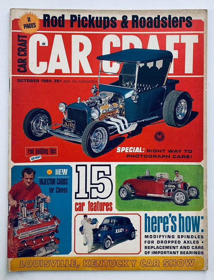 VTG Car Craft Magazine October 1964 Cover featuring a '23 T Pickup by Dick Frost, showcasing vintage automotive design and culture.